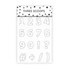 TSSM0182 Three Scoops stempel Ballontal stempel stempler tal clearstamp clear stamp