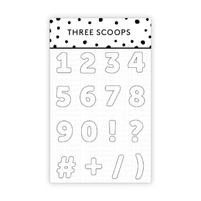 TSSM0182 Three Scoops stempel Ballontal stempel stempler tal clearstamp clear stamp