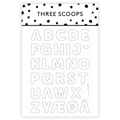TSSS027 Three Scoops stempel Ballonbogstaver stempel stempler alfabet