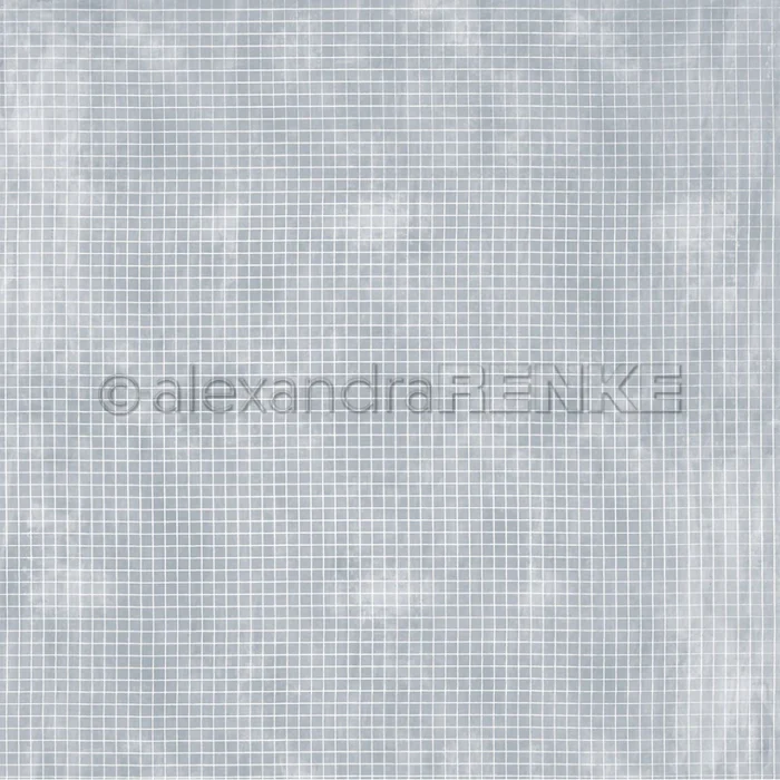 10.1815 Alexandra Renke Design Paper Checkered on Pigeon Blue ternet karton blå lilla papir