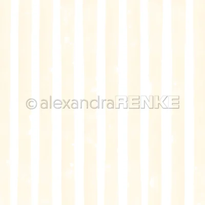 10.2645 Alexandra Renke Design Paper Wide Stripes Lemon Yellow gule striber karton papir