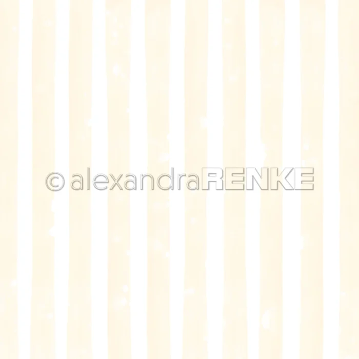 10.2645 Alexandra Renke Design Paper Wide Stripes Lemon Yellow gule striber karton papir