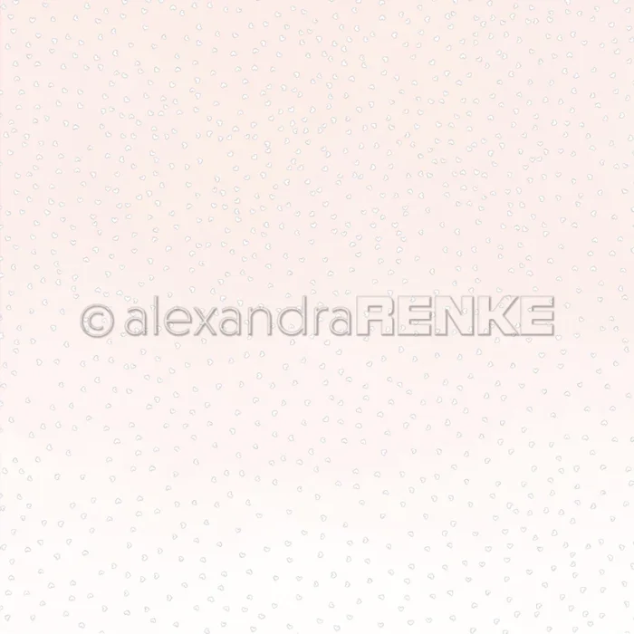 10.2998 Alexandra Renke Design Paper Flurry Hearts on Light Pink hjerter karton papir