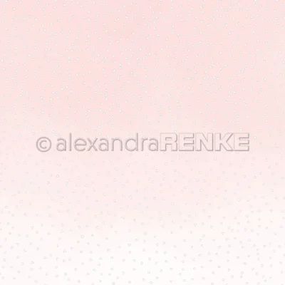 10.2999 Alexandra Renke Design Paper Flurry Hearts on Pink hjerter karton papir