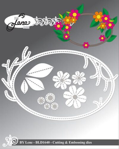 BLD1640 By Lene die Flower Wreath blomsterkrans blomster blade