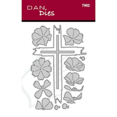 7962 Danmore Hobby Dan Dies Kors med Blomster konfirmation begravelse blomster