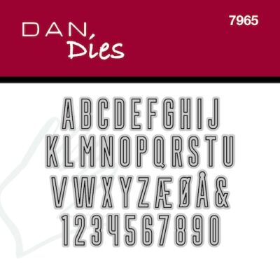 7965 Danmore Hobby Dan Dies T-Shirt Alfabet bogstaver alphabet danske alfabet