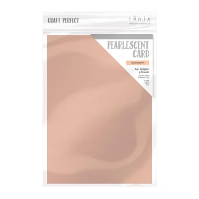 9503E Craft Perfect Tonic Studios Pearlescent Card Blushing Pink karton papir lyserød majestick karton perlemorseffekt