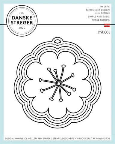 DSD005 Danske Streger die Spring Tag blomster