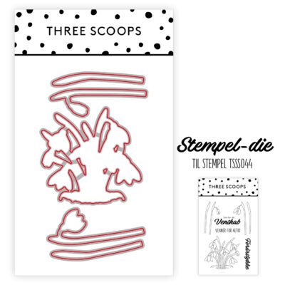 TSCD0354 Three Scoops til TSSS044 Vintergæk stempeldie stampcut