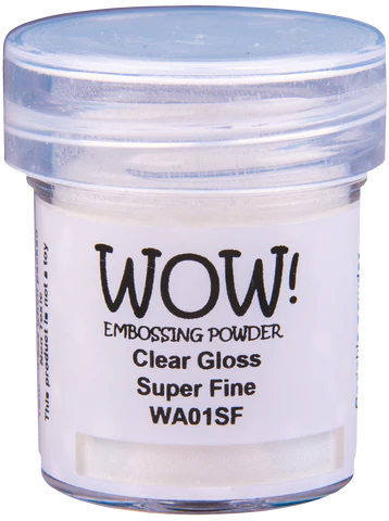 WA01SF WOW! Embossing Powder Embossing Powder - Clears - Clear Gloss - Super Fine superfint embossingpulver gennemsigtigt klar
