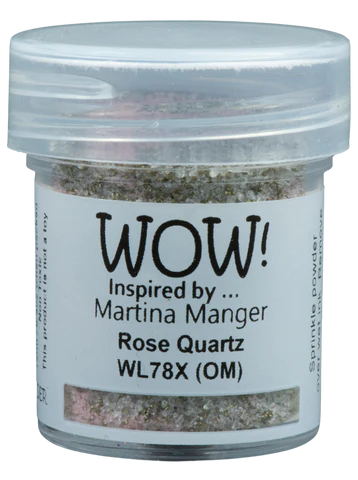 WL78X WOW! Embossing Powder Embossing Powder - Rose Quartz rosa kvarts sten lyserød guld embossingpowder embossingpulver