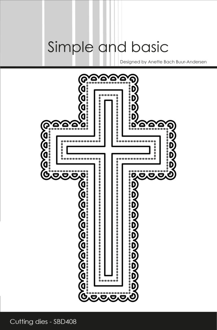 SBD408 Simple and Basic die Lace Edge - Crosses kors konfirmation bryllup begravelse bisættelse blondekant scalloped