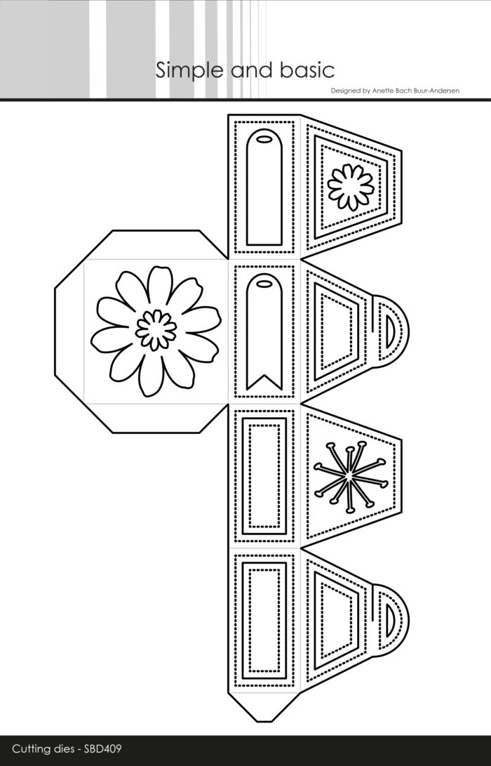 SBD409 Simple and Basic die Square Flowerbox æske boks blomster