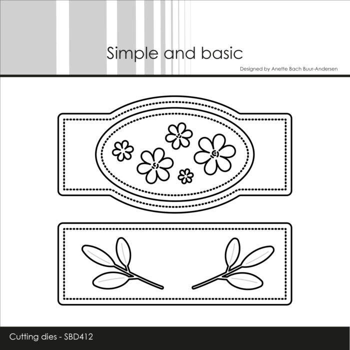 SBD412 Simple and Basic die Bellybelt bælte til kort æsker bokse blade grene blomster