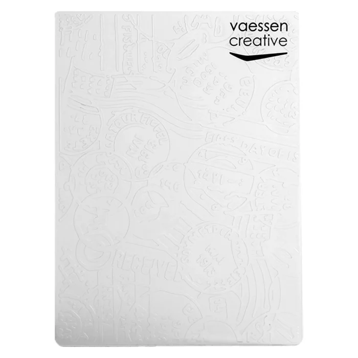 100605-034 Vaessen Creative Embossing Folder Passport pas stempler rejsekort rejser