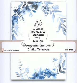67812 Felicita Design Telegram A5 Congratulations 3 kortbaser konfirmationskort telegramkort