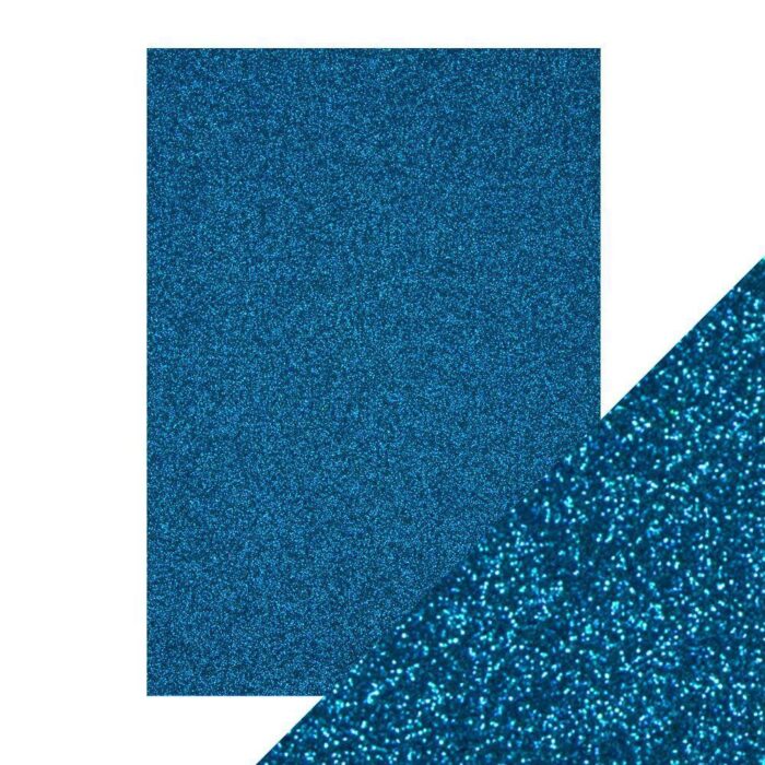 9947E Craft Perfect Glitter Card Midnight Topaz mørkeblå blå karton papir glimmer