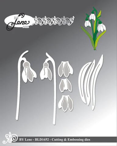 BLD1652 By Lene dies Snowdrops vintergækker blomster