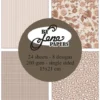 BLP249 By Lene Paperpad Soft Harmony karton blok papir blomster tern leopardmønster striber