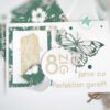 CD-DP-676 Creative Depot design paper - Barocke Blüten blomster karton papir engelsk tapet grøn damask barok