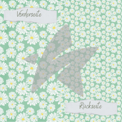 CD-DP-719 Creative Depot design paper - Margeriten - Grün margueritter blomster daisy karton papir
