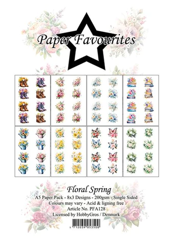 PFA128 Paper Favourites Paper Pack Floral Spring karton papir pakke blomster forår sommerfugle
