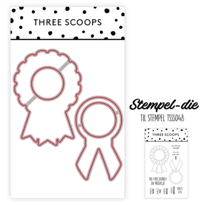 TSCD0362 Three Scoops die Stempel-die Du fortjener en medalje
