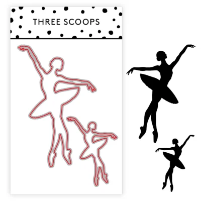 TSCD0365 Three Scoops die Balletdanser dies ballerina cutting die