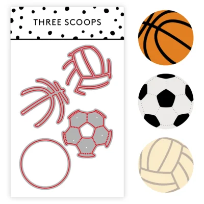 TSCD0369 Three Scoops die Bolde dies fodbold, håndbold, basketballbold volleyball
