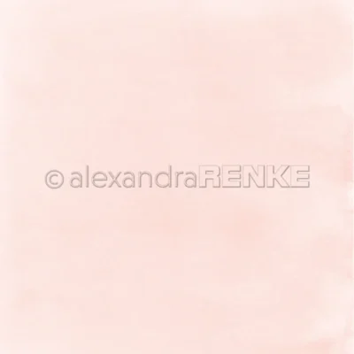 10.0378 Alexandra Renke designpaper Mimi Collection Watercolor Rose vandfarve akvarel karton papir lyserød rosa rose