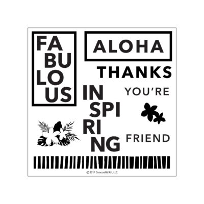10226 Concord & 9th stamp Aloha Friend tekster stempel stempler inspiring friend hawaii blomst english texts engelske tekster