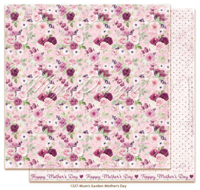 1327 Maja Design karton Mum's Garden - Mother's Day karton papir blomster prikker