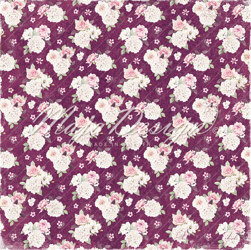 1329 Maja Design karton Mum's Garden - Precious Moments blomsterbuketter hjerter karton papir