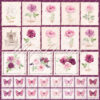 1330 Maja Design karton Mum's Garden - Ephemera sommerfugle blomster roser bonderoser karton papir