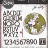 666606 Sizzix Tim Holtz die Vault World Travel jordklode alfabeter flyvemaskine come fly with me alphabet