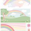 AK0093 Marianne Design sheets A4 Eline's Pastel Rainbow Backgrounds 3d ark klippeark regnbuer pastelfarver baggrunde