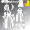BLD1655 By Lene die Accessories for BLD1635 #1 tilbehør brudekjole brudesko blomster buket krone dronning brudepige