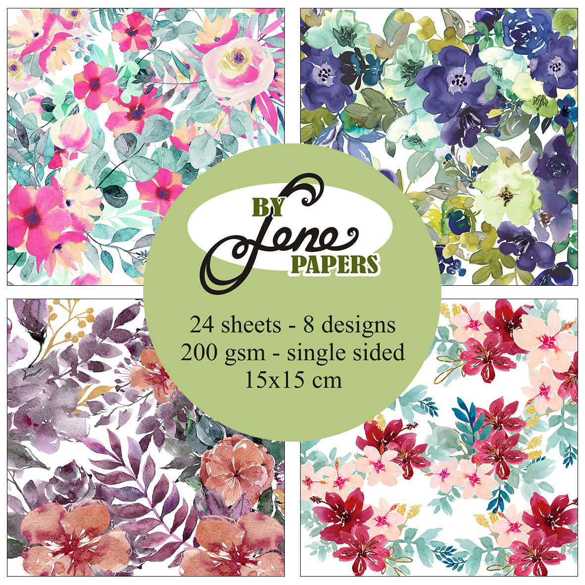 BLP051 By Lene paperpad Flowerpot papir karton blokke blomster