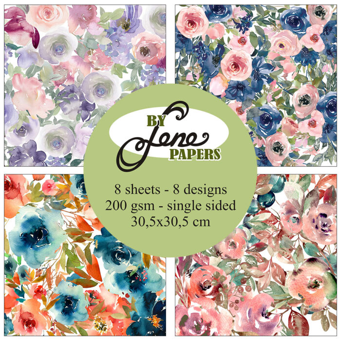 BLP351 By Lene paperpad Flowerpot papir karton blokke blomster scrapbooking ark