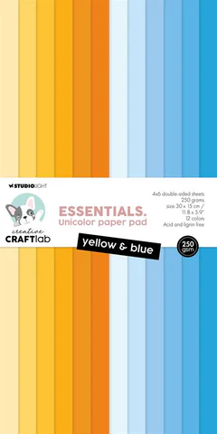 CCL-ES-UPP178 Studio Light Paper Pad Yellow & Blue orange blå karton papir blokke