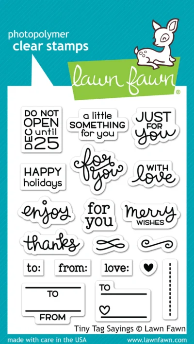 LF1222 Lawn Fawn stempel Tiny Tag Sayings stempel stempler tekster just for you