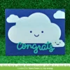 LF1717 Lawn Fawn dies Stitched Cloud Frames skyer sky shaker kort