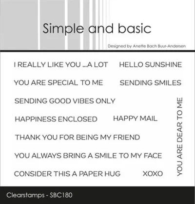 SBC180 Simple and Basic clearstamp You are special to me tekster stempler stempel engelske english text