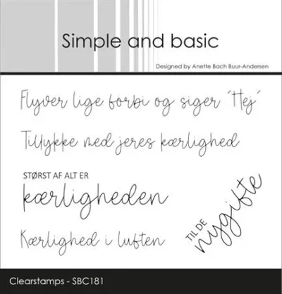 SBC181 Simple and Basic clearstamp Kærlighed i Luften stempler stempel bryllup brudepar