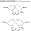 SBD430 Simple and Basic die Symmetrical Birds fugleophæng fugle til ophæng pynt