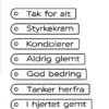 SBD436 Simple and Basic die Danish Tag Texts tekster prægede tak for alt kondolerer god bedring en sidste hilsen tekster