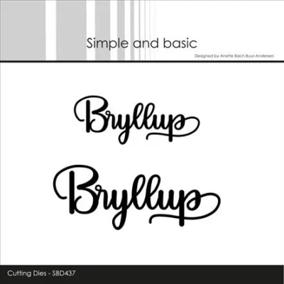 SBD437 Simple and Basic die Bryllup tekster brudepar