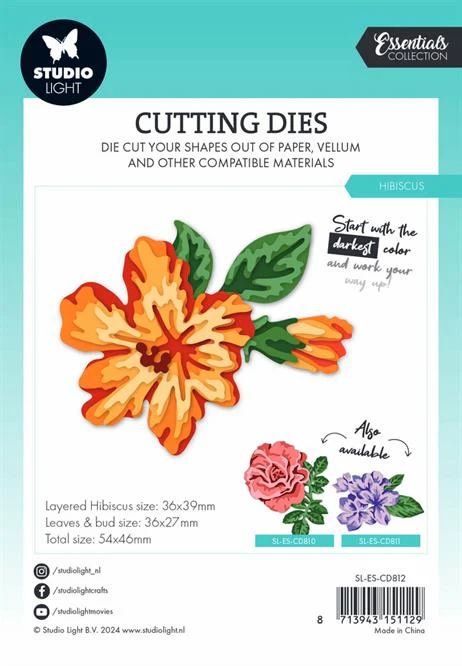 SL-ES-CD812 Studio Light dies Layered Hibiscus blomster hibsikus hawaiiblomster