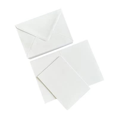 SS120 HobbyGros Storage 50 sæt A6 Kort-Kuverter Pure White kortbaser